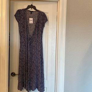 New with tags, blue wrap dress